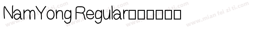 NamYong Regular字体转换
